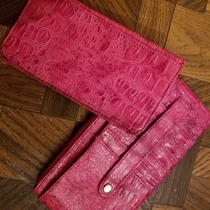 Pink Wallet & Checkbook Cover